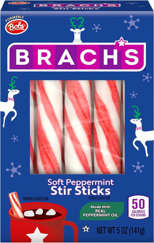 Brach's Soft Peppermint Stir Sticks Navideños
