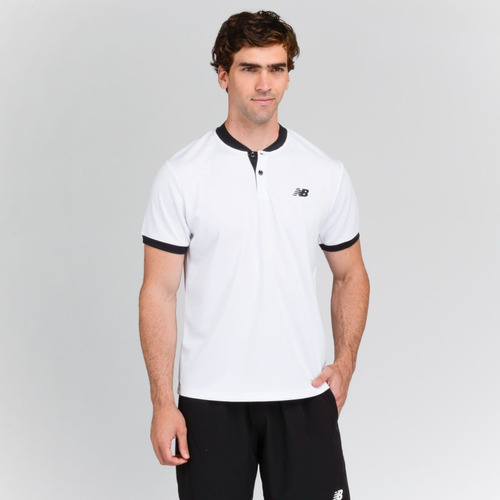 Polera Tenis Hombre New Balance Blanca