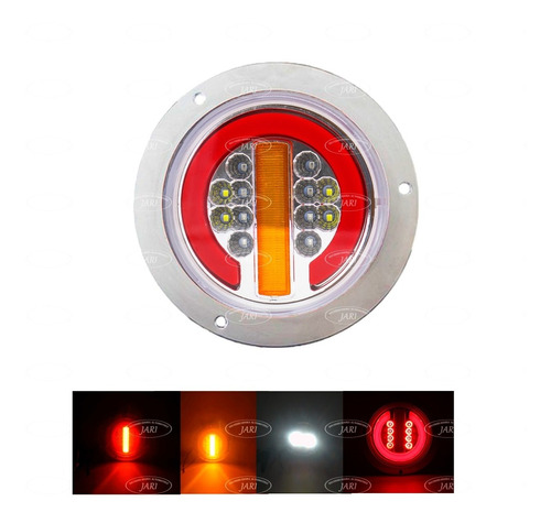 Plafon 12 Led Gel Redondo Aro Plasma Estrobo 4 PuLG 12-24v