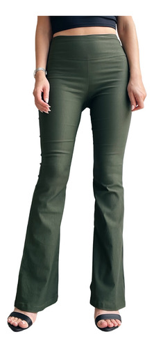 Pantalon Mujer Oxford Bengalina Elastizado Tiro Alto Modela