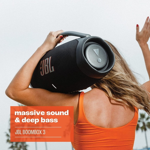 Parlante JBL Boombox 3 portátil con bluetooth waterproof black 100V/240V