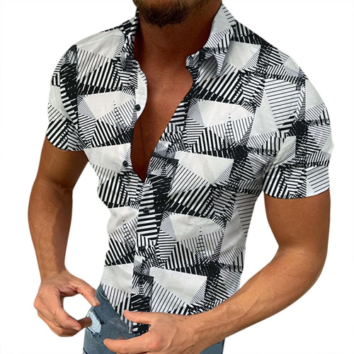 Summer Shirts For Men Button Don Short Sleeve Blouse