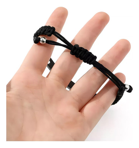 2 Pulseras Trenzadas Acero Inoxidable Ajustables Parejas