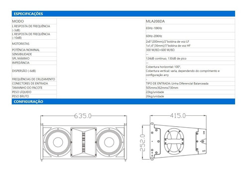 Line Array Ativo 900w Rms Fdb Mla208da