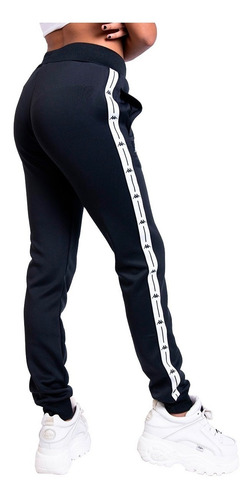 Pantalon Kappa Authentic Jpn Bavey Negro Para Mujer