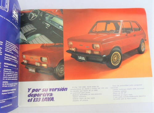 Folleto Fiat 133 Iava Antiguo No Manual Auto Catalogo No 128