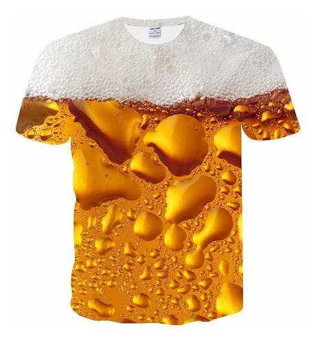 Camiseta De Impresión Digital De Cerveza Para Los Hombres P