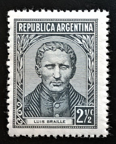 Argentina, Sello Gj 739 2 1-2c Braille Sol Ro 39 Mint L13979