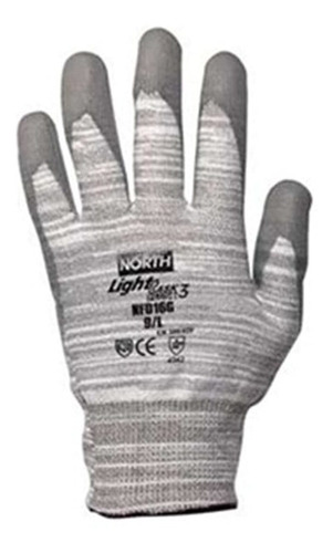 Guantes Resistente Al Corte, Talla L Y Color Gris