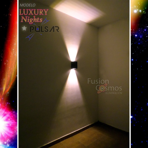 Imagen 5 de 10 de Aplique Pared Exterior Bidireccional Potente Led 10w Pack X2
