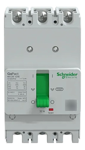 Disjuntor 3p Go Pact 32a 25ka/220v-15ka/380v Fixo G12e3f32 S