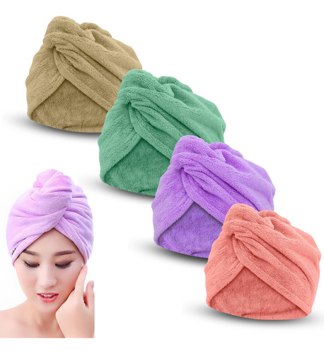 02 Unidade Touca Magica Cabelo Pratica Turbante Toalha Banho