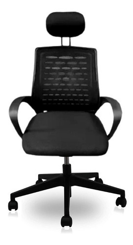 Sillon Ejecutivo Silla Oficina Escritorio 811 Mesh Negro Pvc Color Negro Material Del Tapizado Mesh