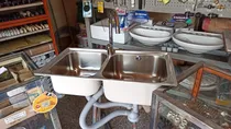 Comprar Fregadero Doble Tinaacero Inox Llave Monomando Y Accesorios