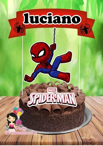 Topper Topo de Bolo Aniversário Festa Homem Aranha Marvel - Lojas