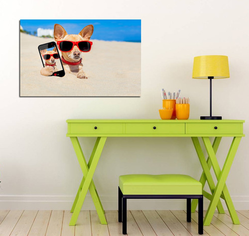 Vinilo Decorativo 60x90cm Perro Selfie Puppy Dog