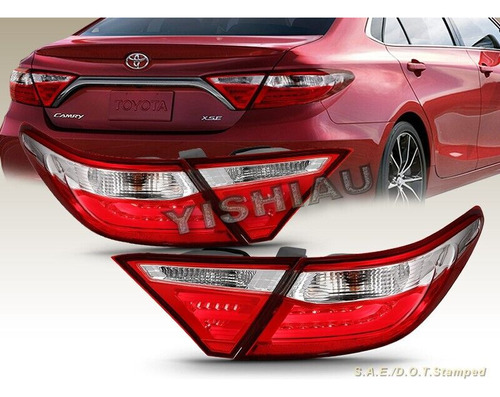 2015 2016 2017 Toyota Camry Sedan Red Tail Lights L.e.d  Zzh