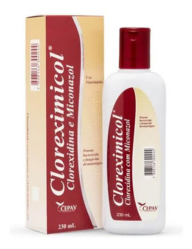 Shampoo Antimicrobiano Cães Gatos Cepav Cloreximicol 230 Ml