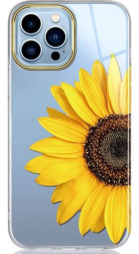 Funda Para iPhone 13 Pro, Estampe Girasol/protectora