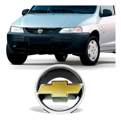 Emblema Chevrolet Gm Dourado Parachoque Celta 2000 A 2005