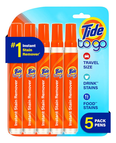 Quitamanchas Ropa Instantáneo Viajes Tide To Go1 Pack 5unds