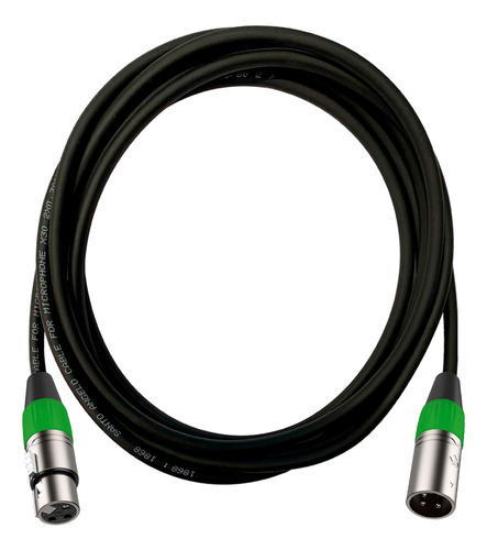 Cabo De Ligação Xlr Microfone Phantom Power Roxtone 5 Metros