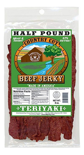 Buffalo Bills 8 Oz Teriyaki País Cut Beef Jerky Pack (húmeda