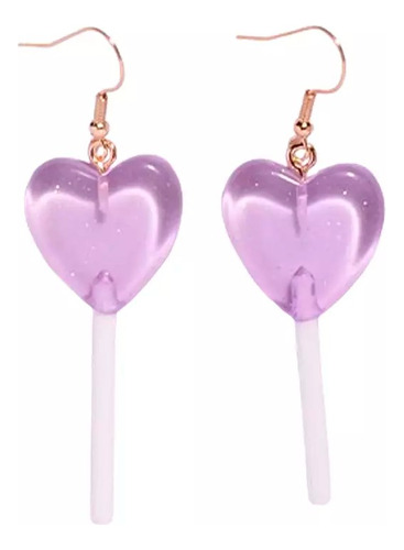 Pendientes Aretes De Paletas De Forma De Corazón