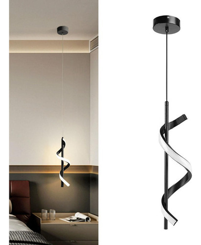 Jidihu Lâmpada De Teto Em Espiral Com Luz Pendente Led Para