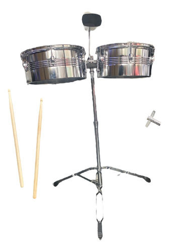 Timbaletas Lazer Ft100g Timbal 13 14 Salsa Cumbia Plateado