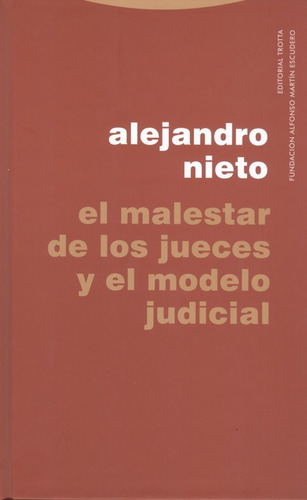 Libro El Malestar De Los Jueces Y El Modelo Judicial