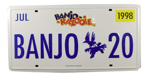 Banjokazooie Placa De Impresión De Estaño   X In