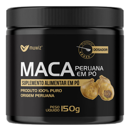 Maca Peruana Em Pó 150g Pura Fibras E Proteínas Muwiz 1 Uni
