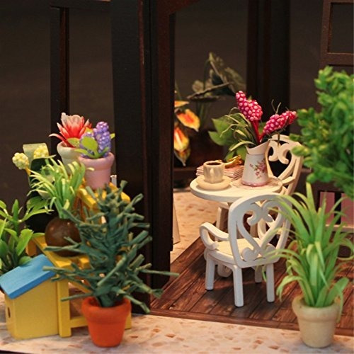 Casa De Muñecas De Madera Miniatura Kit De Casa Diy Habitac