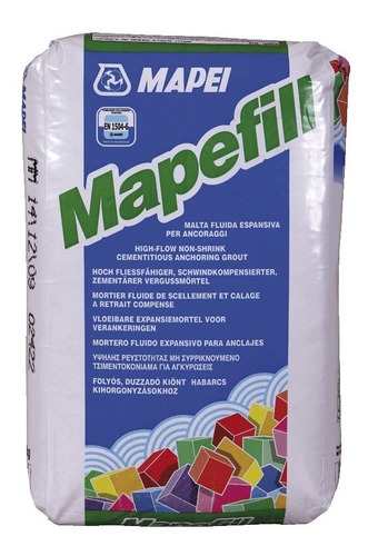 Mapei Mapefill P 25kg Mortero Fluido Expansivo Para Anclajes