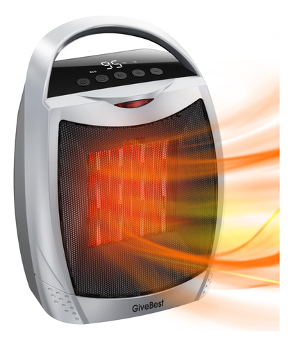 Calentador Digital Portátil 1500w Silencioso Temporizador 4