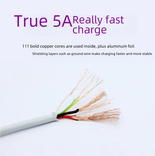 Cable Tipo C Modelo Estándar Doble Núcleo 5a Super