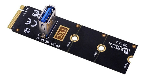 Imagem 2 de 6 de Adaptador Conversor Riser M.2 M2 Para Usb 3.0 Pci-e