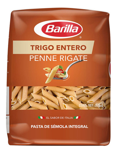 Pasta Barilla Trigo Entero Penne Rigate 400g