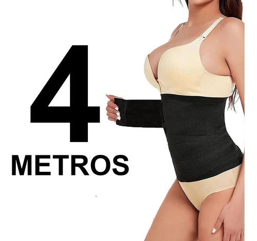 Cinta Modeladora Elastico Alta Compressão Invisível 4 Metros