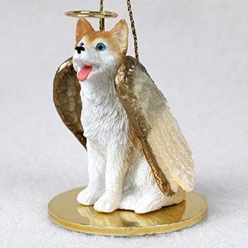 Perro Del Angel Ronca Blanco Ornamento Rojo