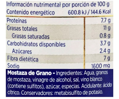 Mostaza Reine De Dijon De Grano 190g