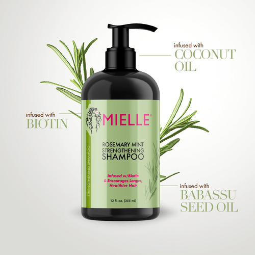 Champú Fortalecedor De Menta Y Romero Con Biotina 355 Ml