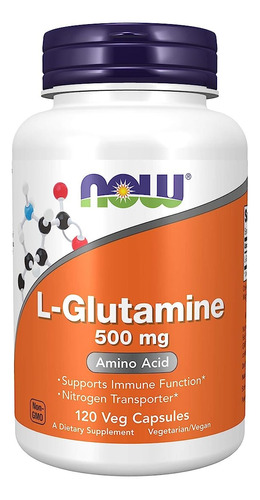 Now Suplemento Alimenticio De L-glutamina 500mg 120 Capsulas