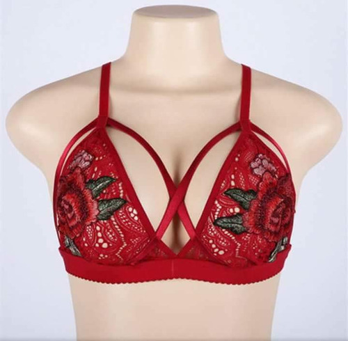 Bralette Sexy. Lote De 6. Moda Asiatica Flores Bordadas 