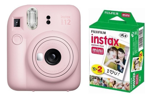 Cámara Fujifilm Instax Mini 12 Blosson Pink + Pack Pelicula de 20 Fotos