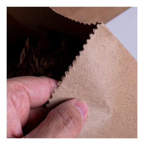 Saco Papel Kraft 50 Uni Grande Delivery Fast Food Entregas Cor Marrom-claro Sem Impressão