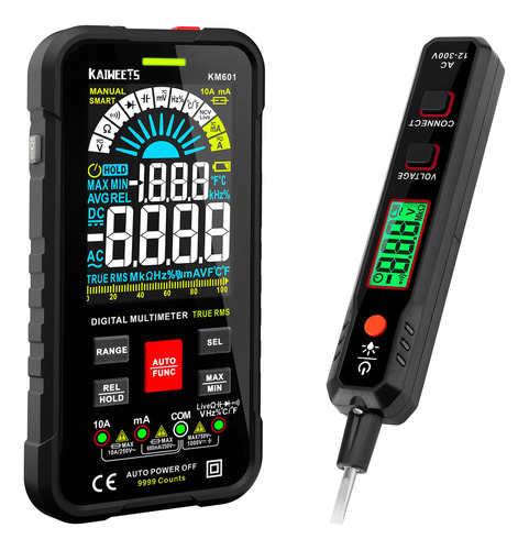 Kaiweets Multimetro Digital Km601 Probador Voltaje Vt500