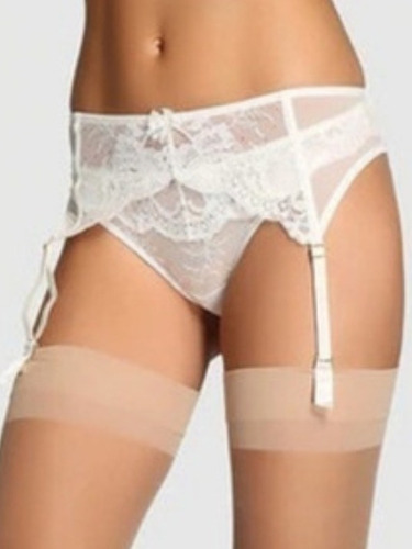 Remate! Medias Panty Color Beig 2x5 Tipo Liguero 