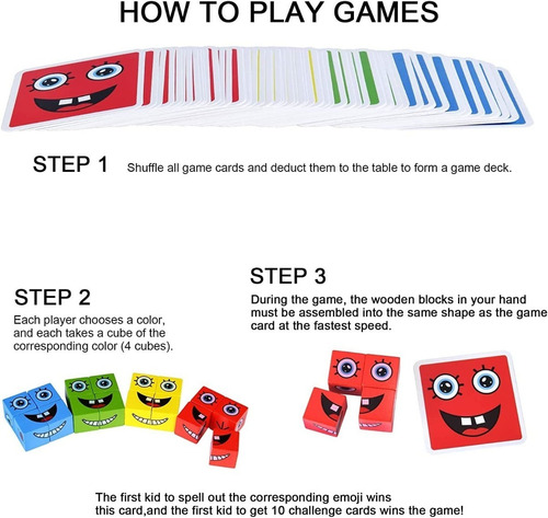 Juego Mesa Emojis Smiling Face Cubos Trendy